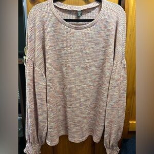 SHEIN Multicolor Knit Scoop Neck Sweater